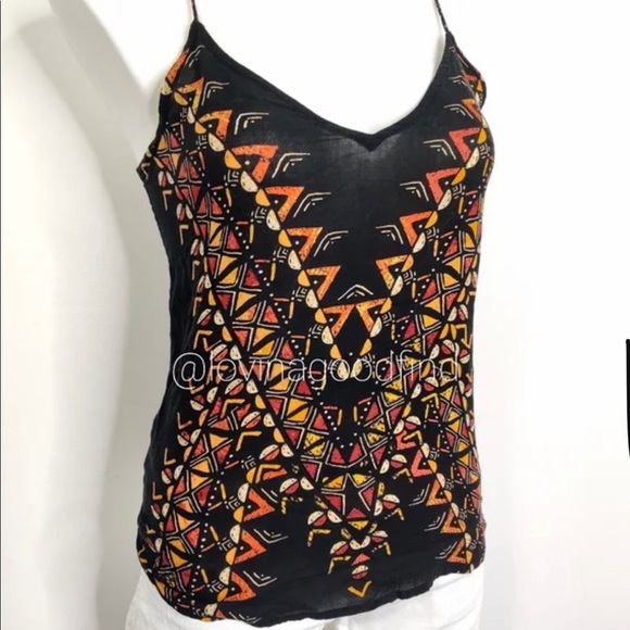 UO silence + noise black tribal lace up tank top! NWOT - Picture 6 of 12
